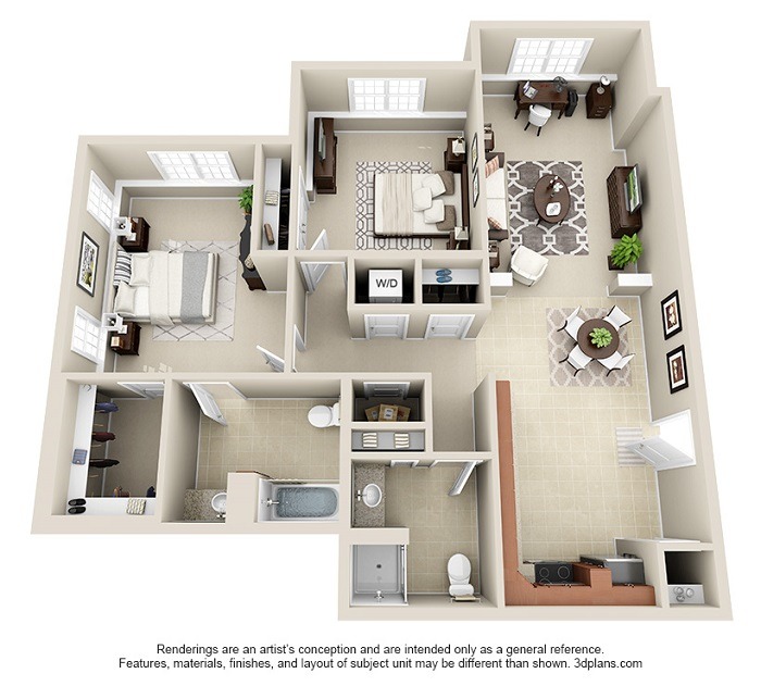 Hoosick : Unit 1c (2-Bedroom)