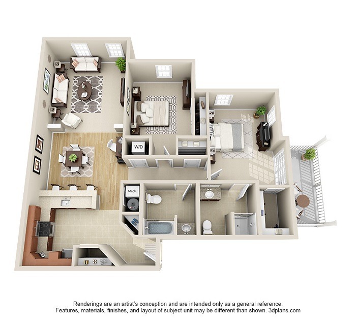 Hoosick : Unit 3B, 3C, 3D (2-Bedroom)