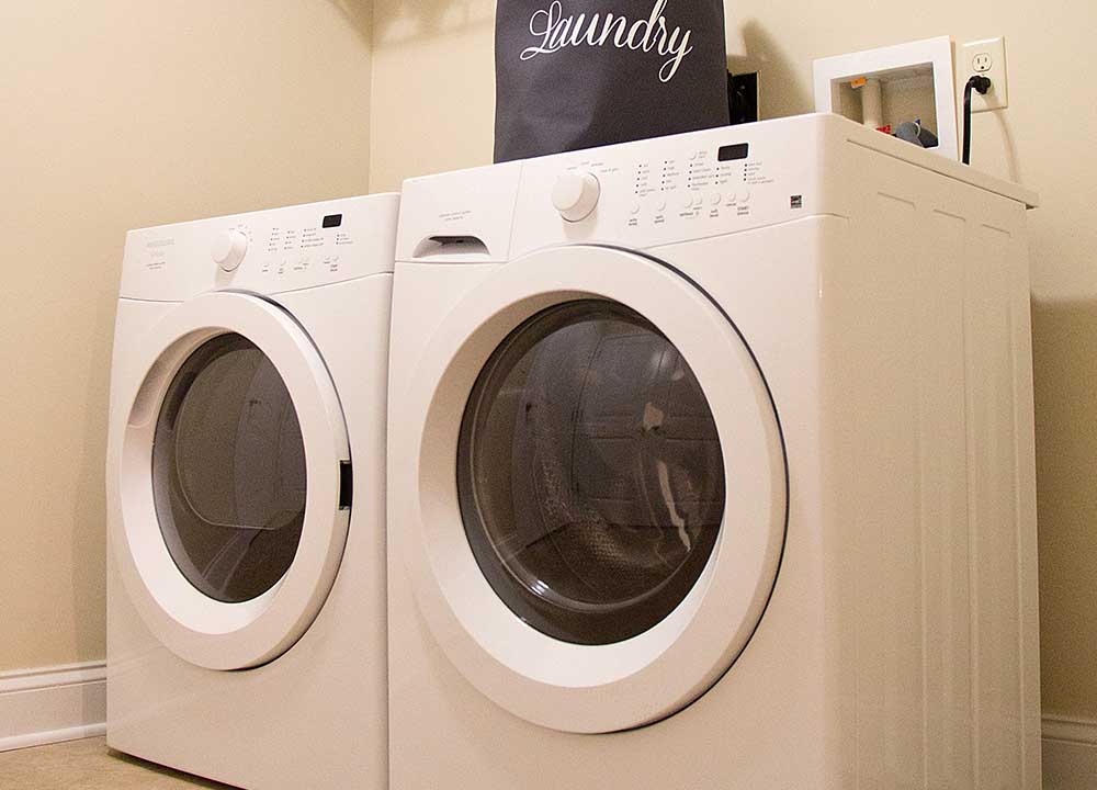 Washing Machine and Dryer in Laundry Room