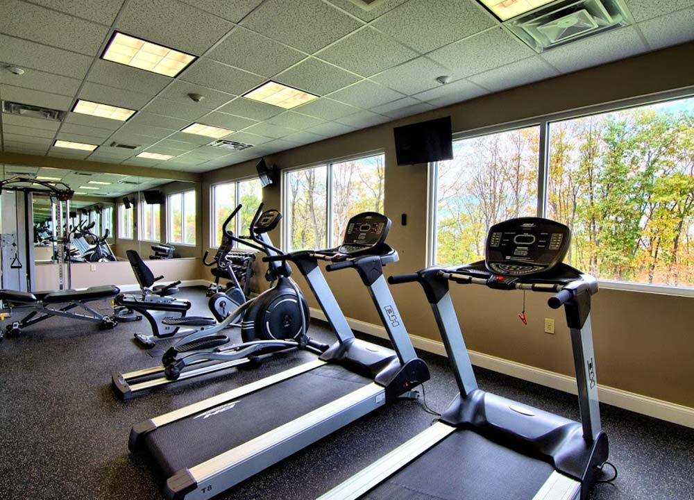 treadmills in gym